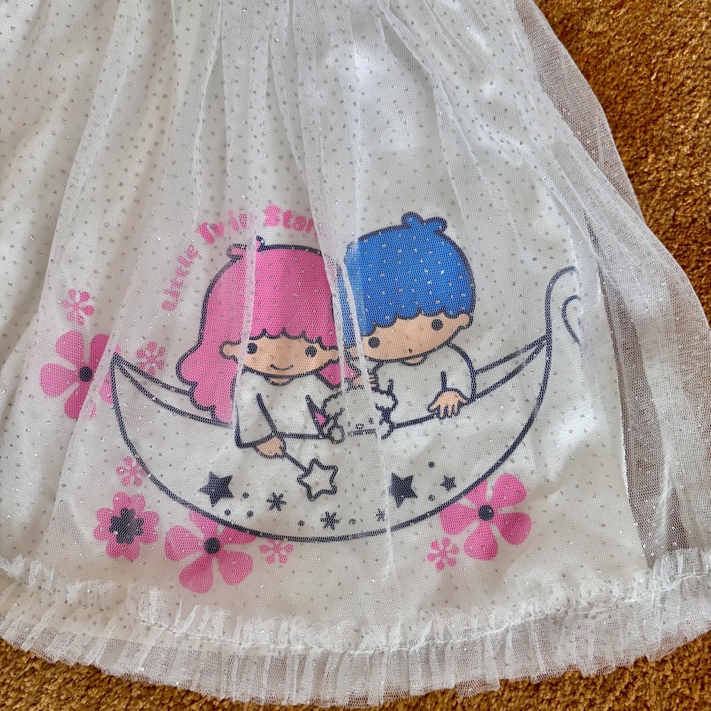 Bossini Kids Sanrio Little Twin Stars Tutu Skirt 120 Kikirara Kiki Lala 5-6 NWOT - Picture 2 of 8